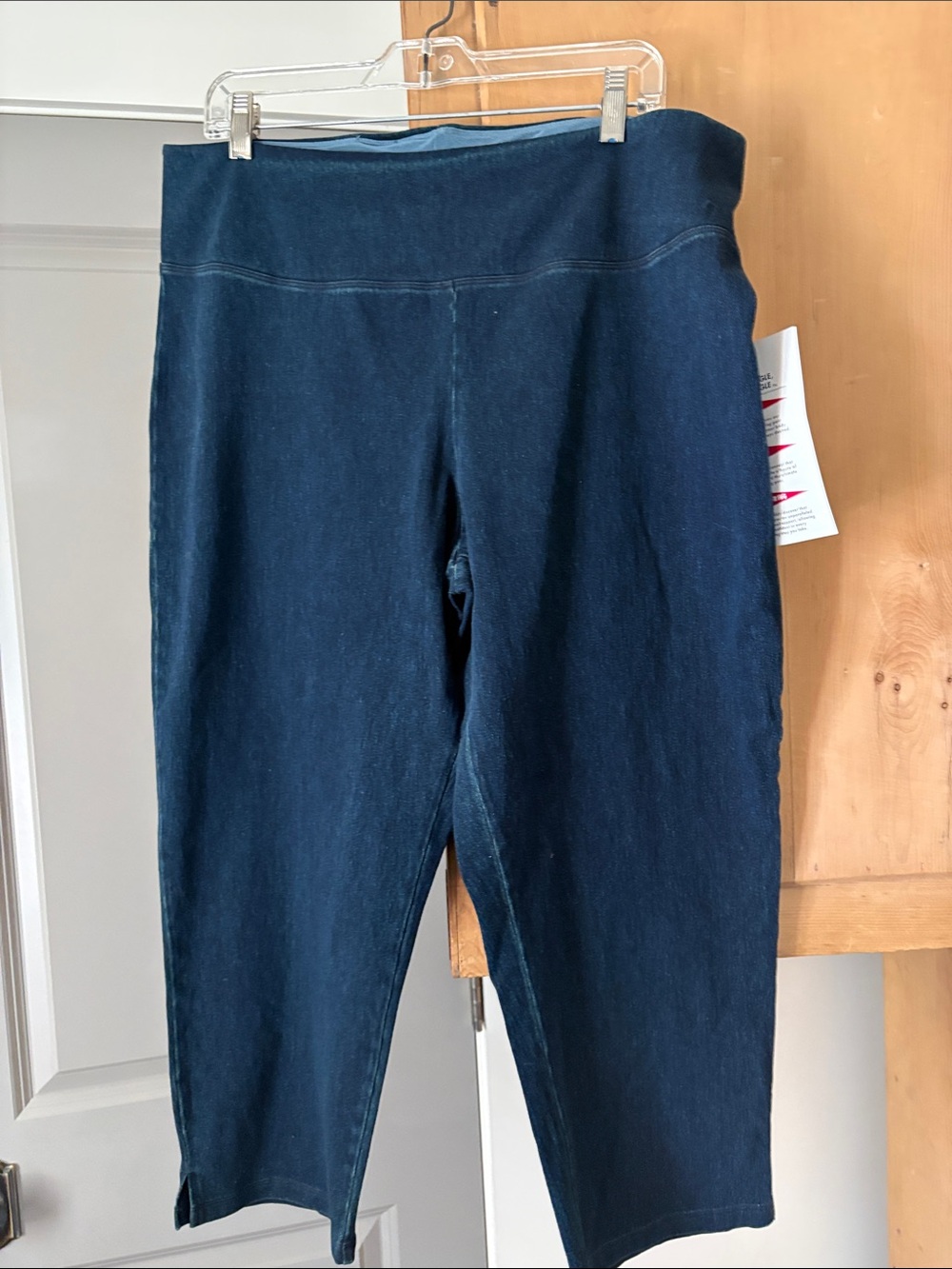 Women's Dark Blue Cropped Jeans Ankle Pants